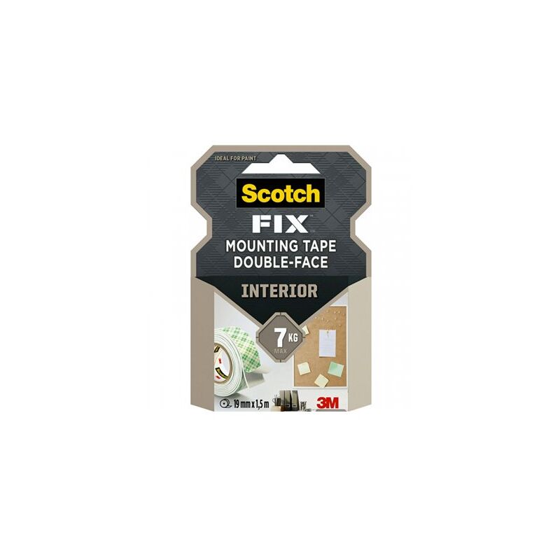 foto del prodotto nastro biadesivo 19mm x 1,5mt interno 7kg 4496g scoth 3m