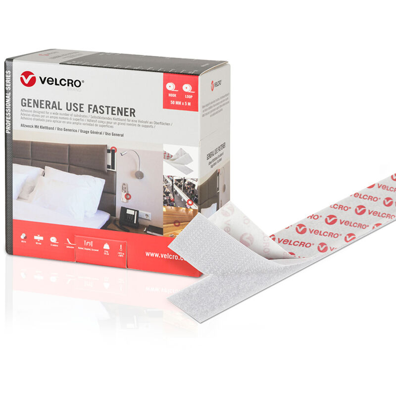foto del prodotto nastro biadesivo bianco 50 mm x 5 m brand ean 8412355200073 velcro