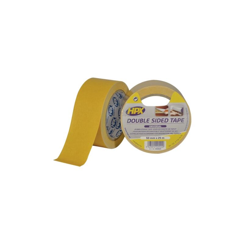 foto del prodotto nastro biadesivo bianco per moquette in polipropilene 50 mm x 25 m hpx ce5025
