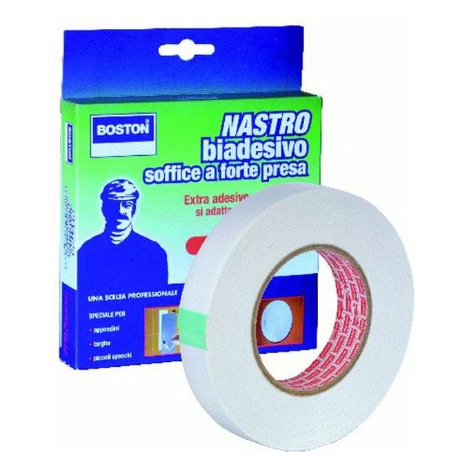 foto del prodotto nastro biadesivo boston soffice bianco 10m h.mm. 25