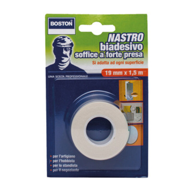 foto del prodotto nastro biadesivo forte boston ml.1,5x19mm.. prezzo per 1 pezzo.