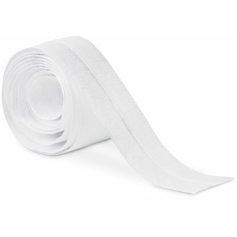 foto del prodotto nastro biadesivo inofix 2144 2 bianco 1,5 m x 2 cm chiusura uncino e asola