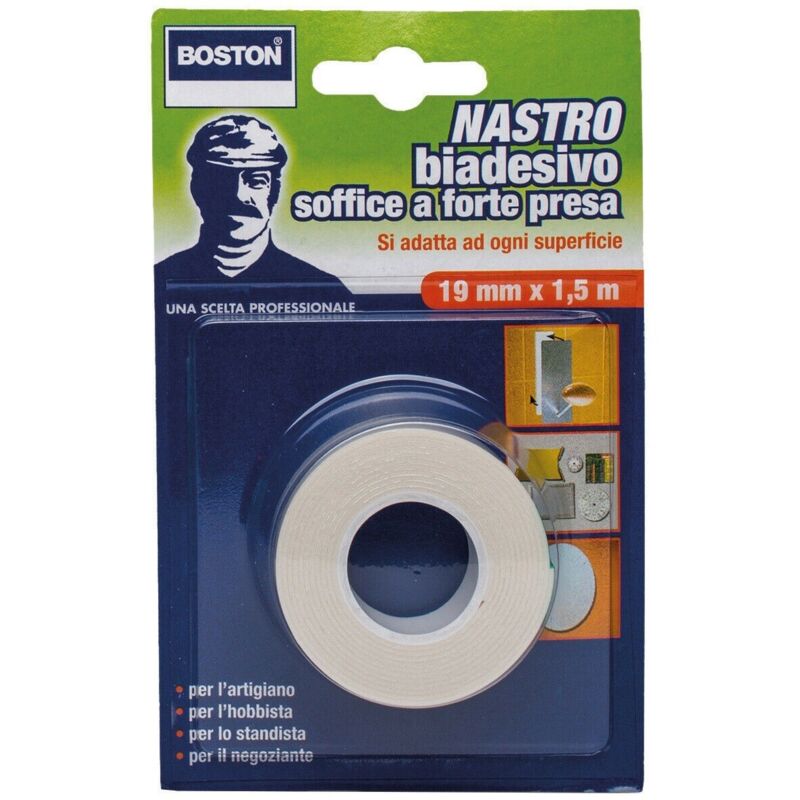 foto del prodotto nastro biadesivo mm 19x1,5 m scotch nastro biadesivo soffice boston 3000 soft