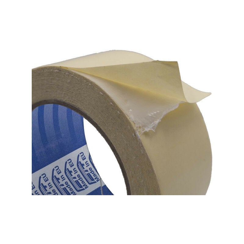 foto del prodotto nastro biadesivo neutro 230my rimovibile per moquette, tappeti e altri fissaggi 50mt packaging 50mm x 50mt