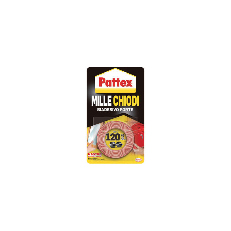 foto del prodotto nastro biadesivo pattex millechiodi h.mm 19 mt 1,5