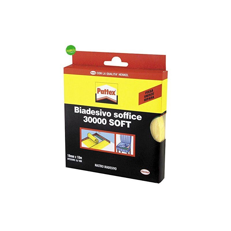 foto del prodotto nastro biadesivo pattex soffice fissaggio forte 19 mm 10 metri