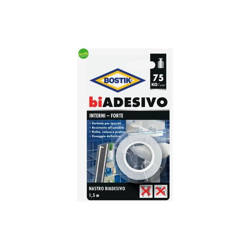 foto del prodotto nastro biadesivo rimovibile forte bostik mm 19x1,5mt