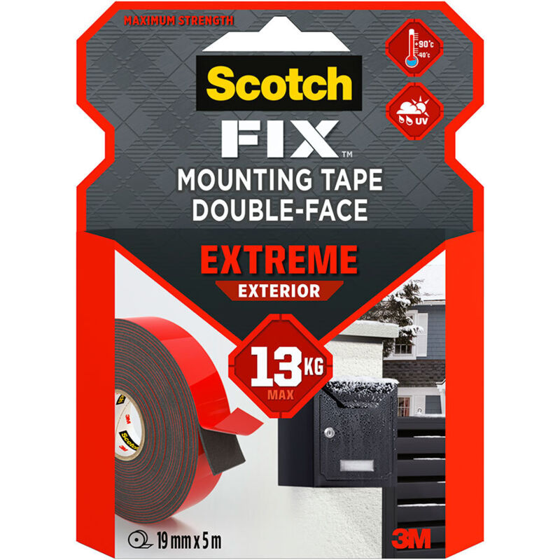 foto del prodotto nastro biadesivo scotch extreme 19 mm x 5 m grigio