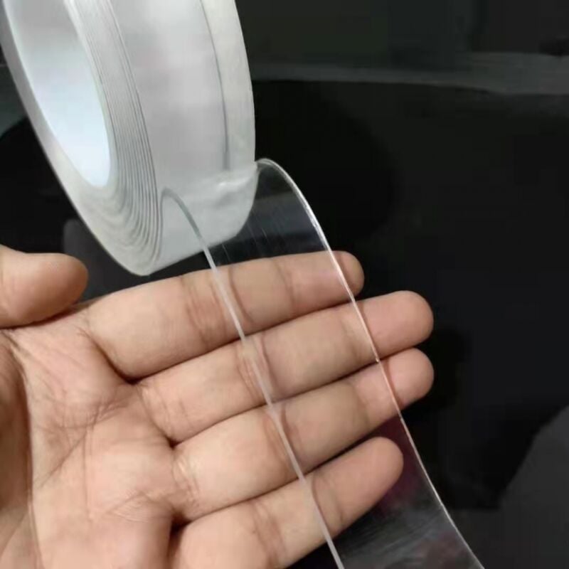 foto del prodotto nastro biadesivo super resistente all usura nano, 20 mm di larghezza x 3 metri di lunghezza, impermeabile, senza tracce, resistente alle alte