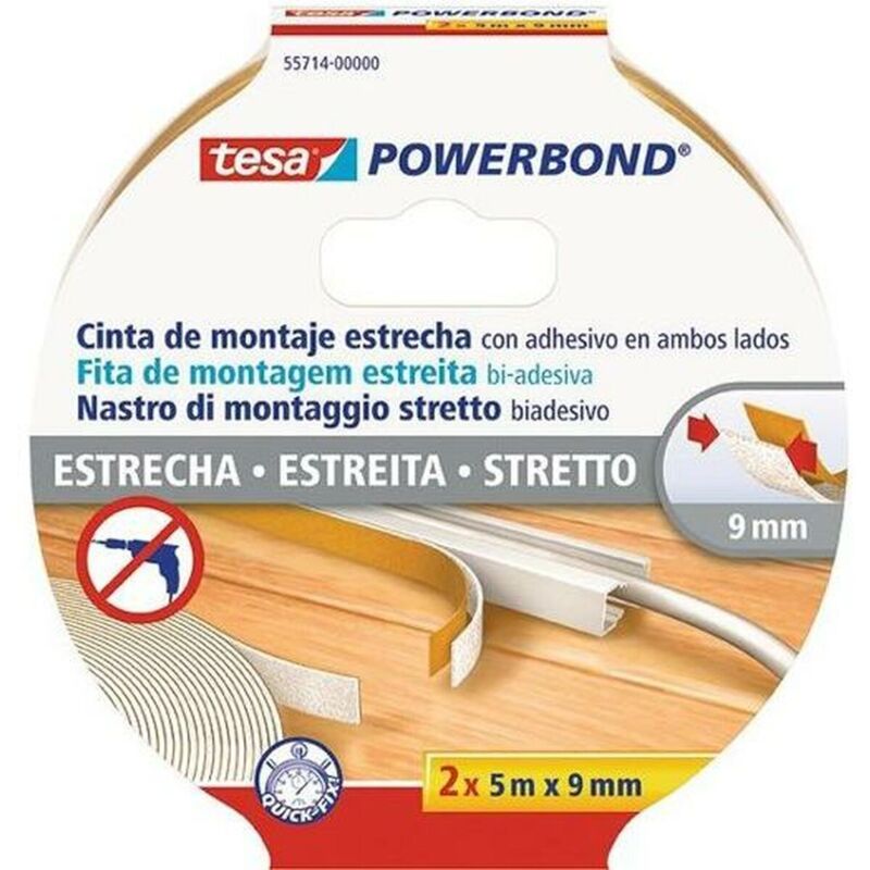 foto del prodotto nastro biadesivo tesa trasparente 9 mm x 5 m
