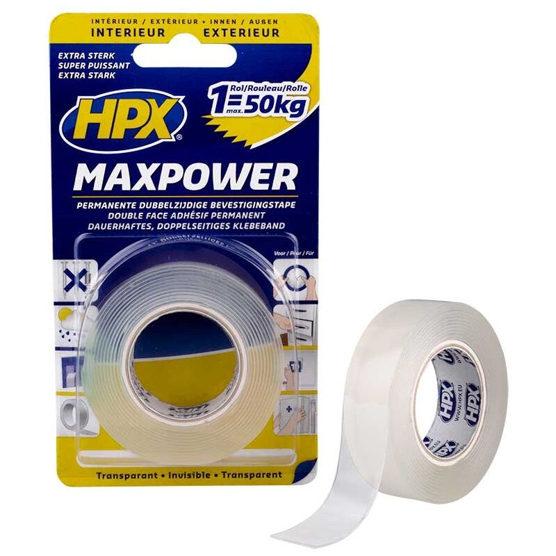 foto del prodotto nastro biadesivo trasparente ad alta adesione 19 mm x 2 m hpx ht1902