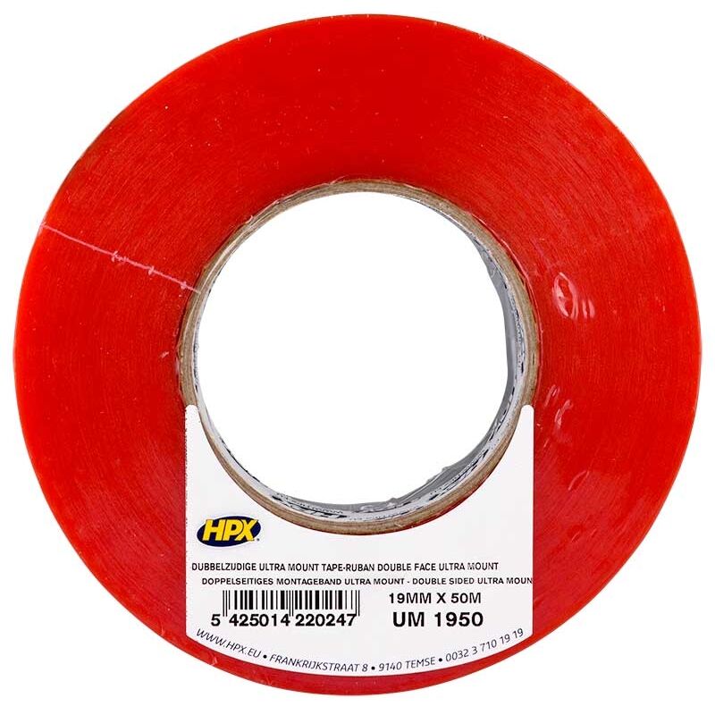 foto del prodotto nastro biadesivo trasparente ad alta adesione 19 mm x 50 m hpx um1950