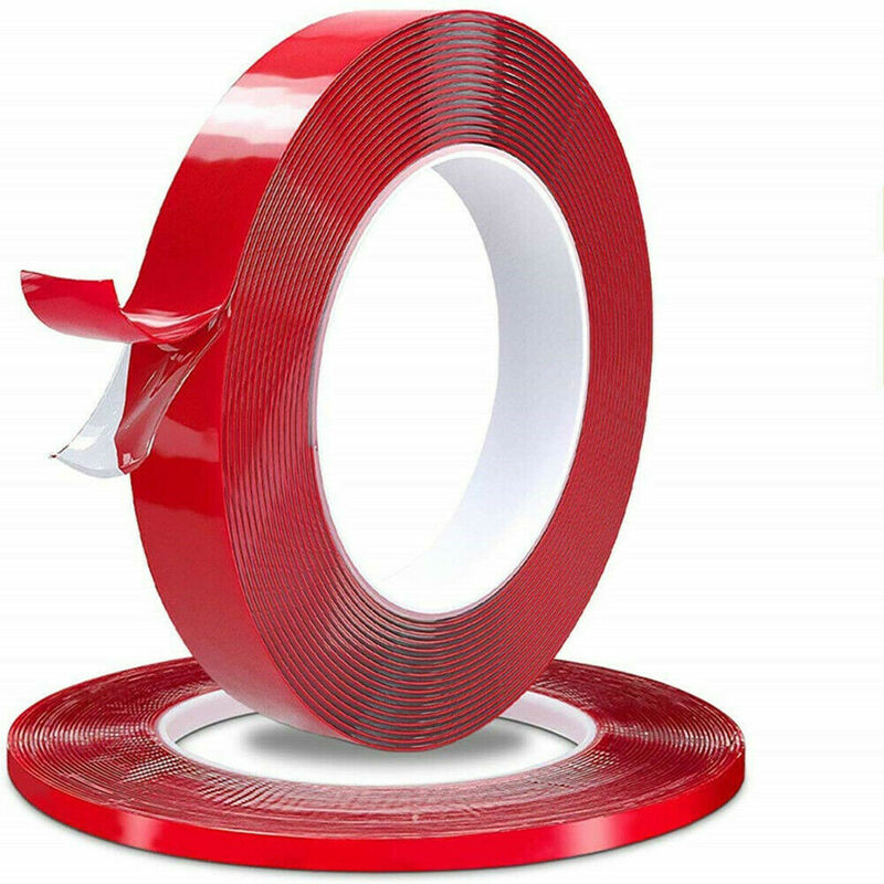foto del prodotto nastro biadesivo trasparente alte temperature per fissaggio extra resistente 50mt misura 3mm x 50 metri