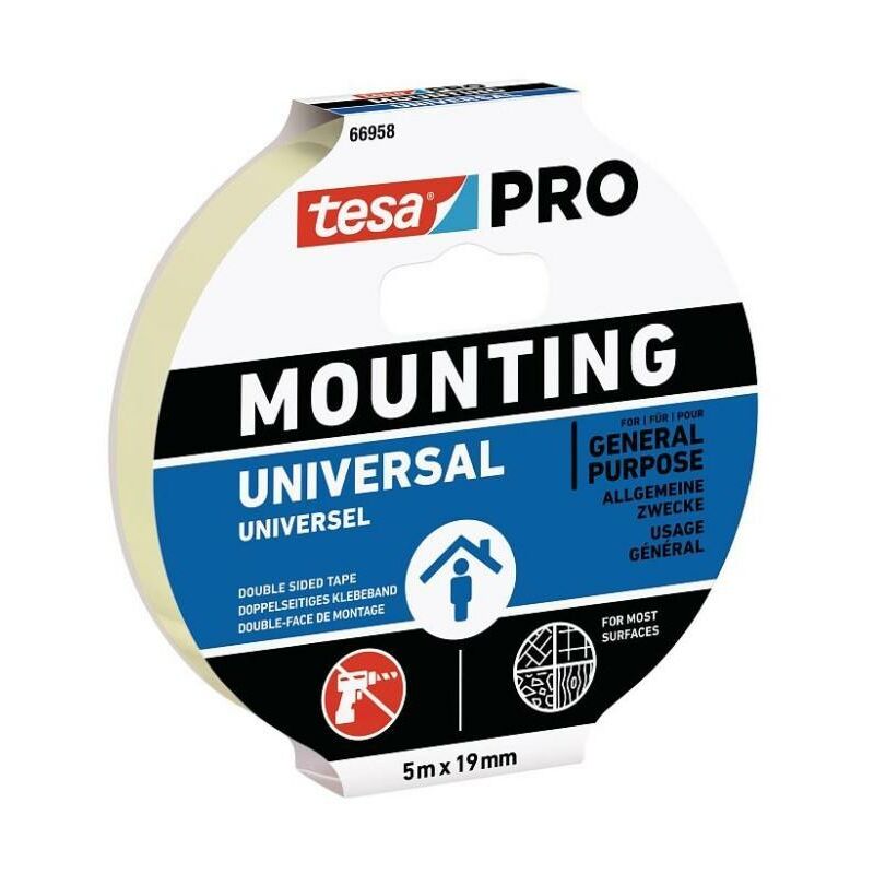 foto del prodotto nastro biadesivo universale 1.5m tesa mounting pro bianco 66958 00003