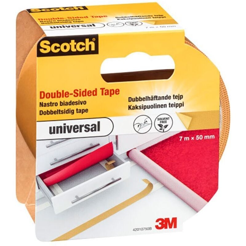 foto del prodotto nastro biadesivo universale bianco 7 m x 50 mm