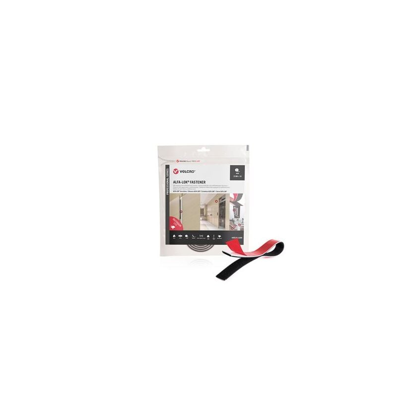 foto del prodotto nastro biadesivo velcro alfa lok nero 25 mm x 1 m