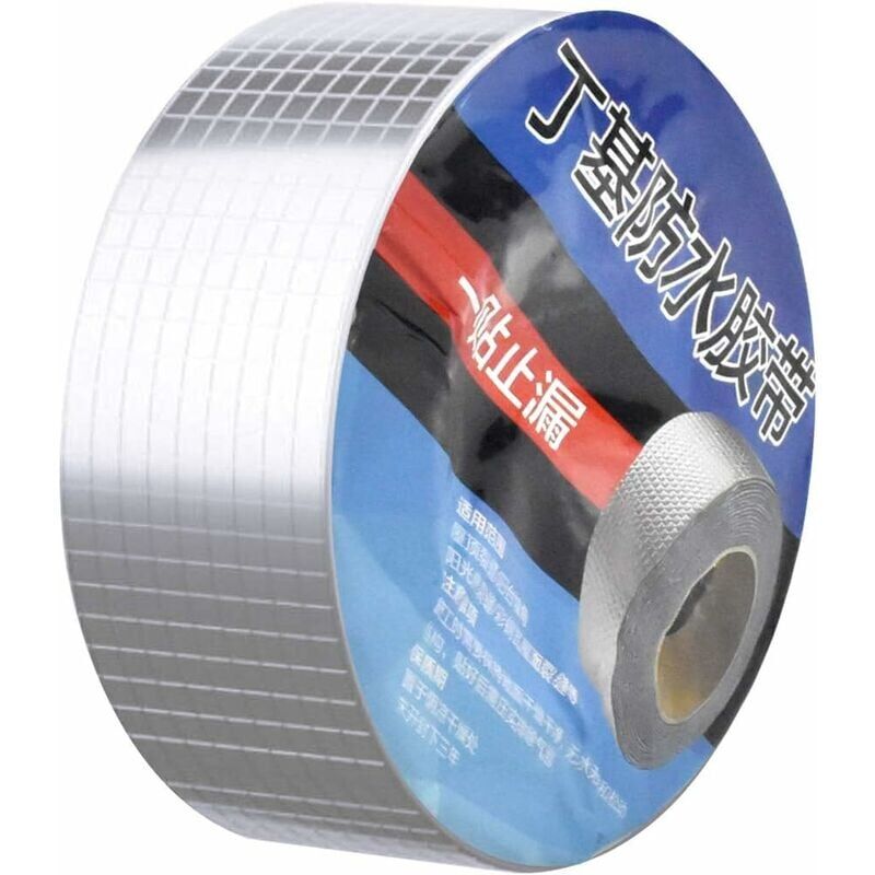 foto del prodotto nastro butilico 50mmx5m nastro sigillante butilico in alluminio, nastro adesivo impermeabile, nastro adesivo per alte temperature, riparazione