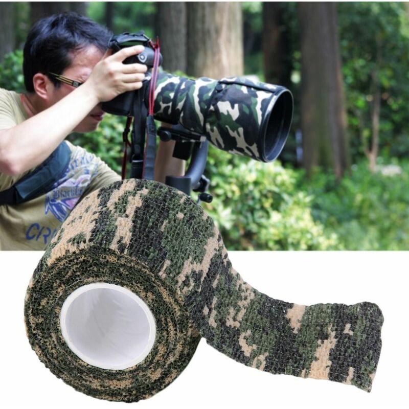 foto del prodotto nastro camouflage 50mm x 4,5mt adesivo stealth militare telato tessuto modello coban