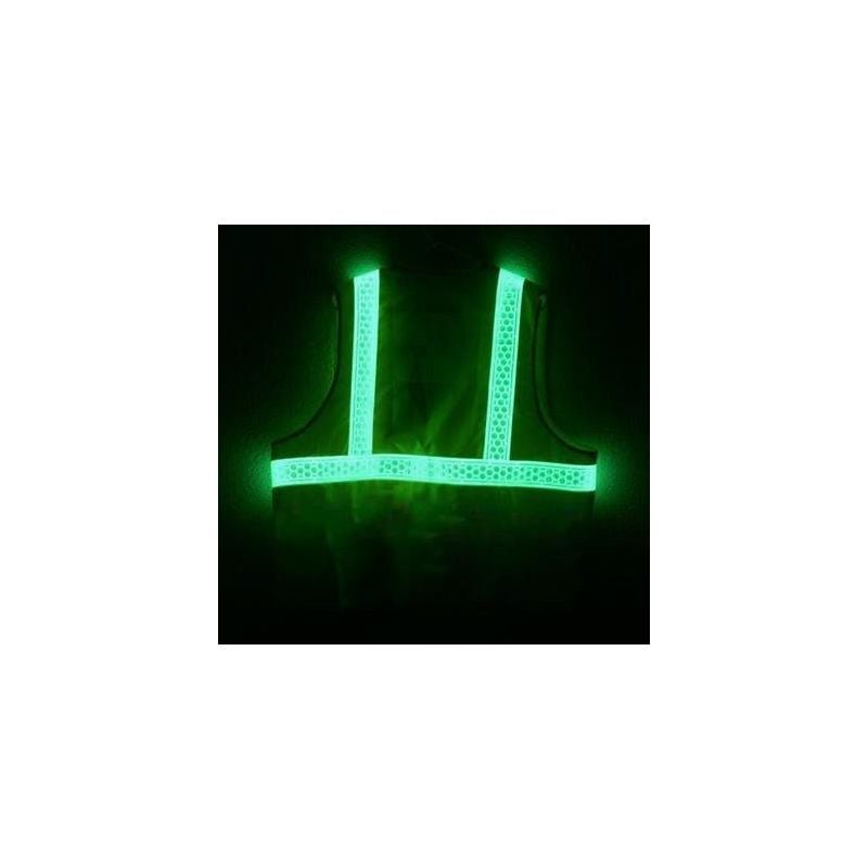 foto del prodotto nastro da cucire luminescente e rifrangente, si illumina al buio larghezza 50mm x 50mm 4 pezzi 