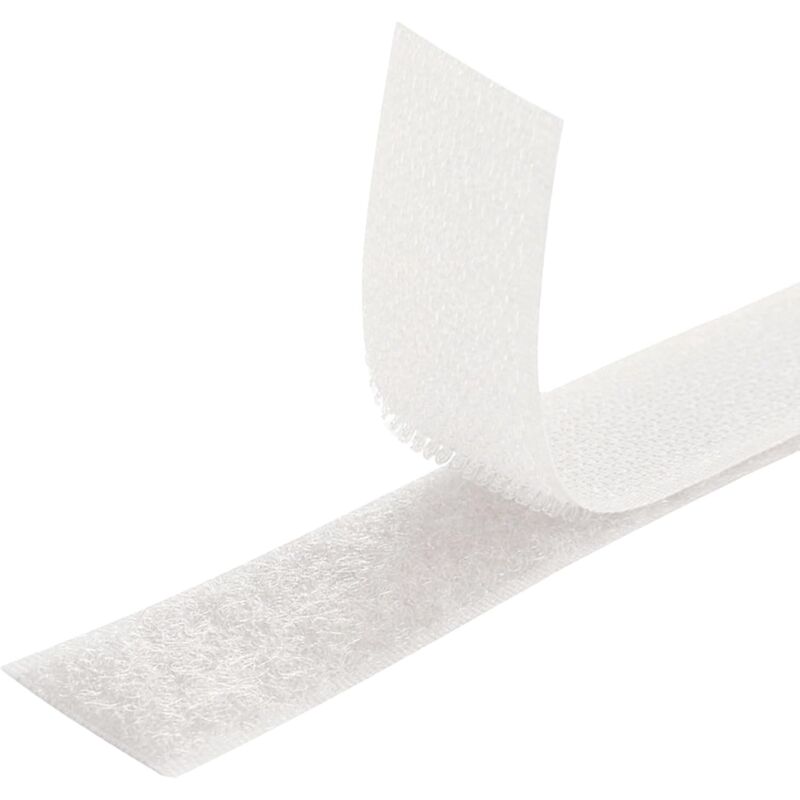 foto del prodotto nastro da cucito biadesivo in velcro bianco 3 m x 25 mm velcro non autoadesivo super resistente e durevole per cucito, abbigliamento,