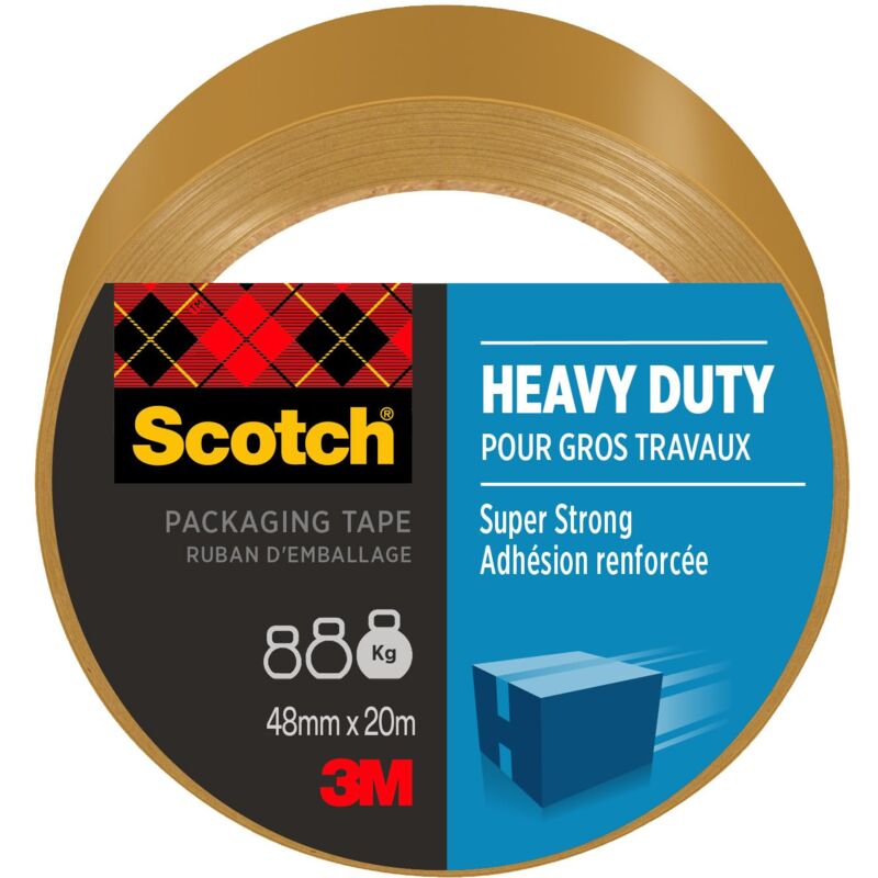 foto del prodotto nastro da imballaggio resistente, marrone, 48 mm x 20,3 m, 1 rotolo confezione scotch