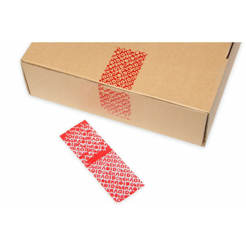 foto del prodotto nastro da pacchi antimanomissione colore rosso 50 metri misura 25mm x 50 metri
