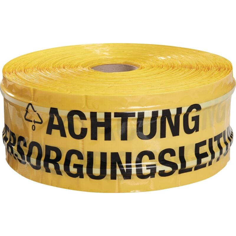 foto del prodotto nastro di avvertenza di linea stampato avvertenza linea di alimentazione 150 mm lunghezza 250 m giallo