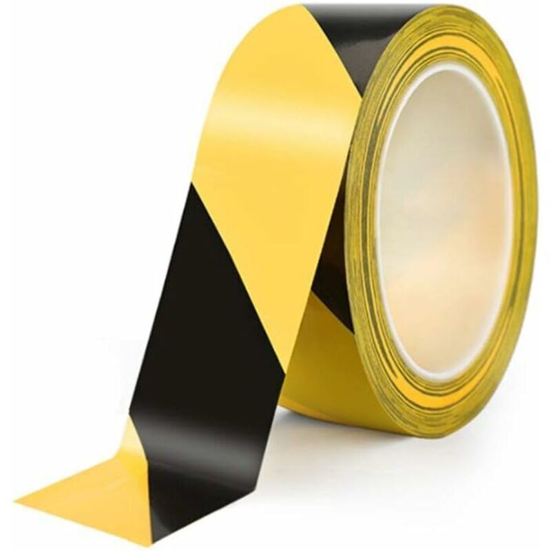 foto del prodotto nastro di avvertimento 33 x 5 cm nastro di marcatura in pvc nastro di barriera giallo e nero nastro protettivo nastro per zona pericolosa,
