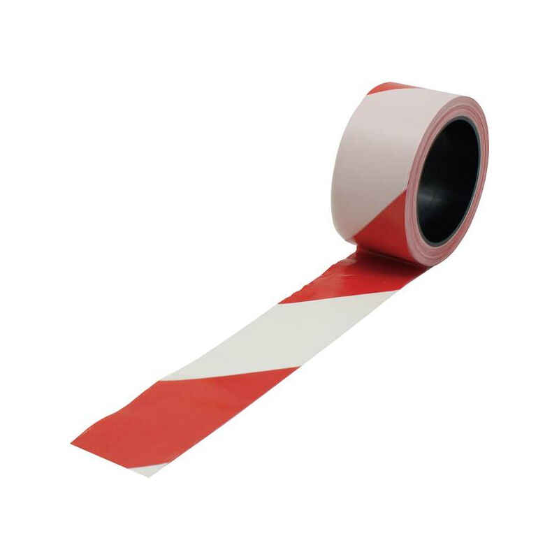 foto del prodotto nastro di marcatura viso bianco e rosso 100 m x 50 mm rsna01rb