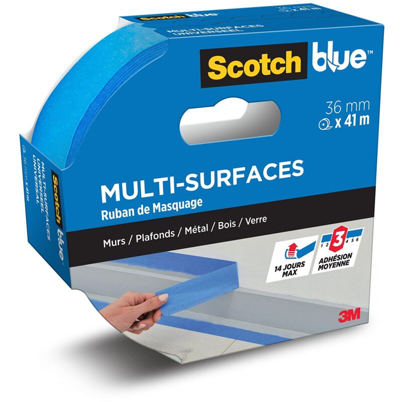 foto del prodotto nastro di mascheratura multi superficie, 36 mm x 41 m, 1 rotolo imballaggio, 70 pefc, sgsch pefc coc 110078 scotchblue