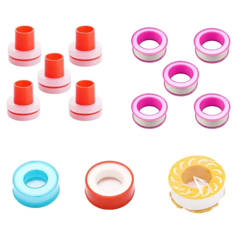 foto del prodotto nastro di materia prima in ptfe politetrafluoroetilene dpzo 13 pezzi, guarnizione valvola triangolare per rubinetto, nastro di materia prima ispessita