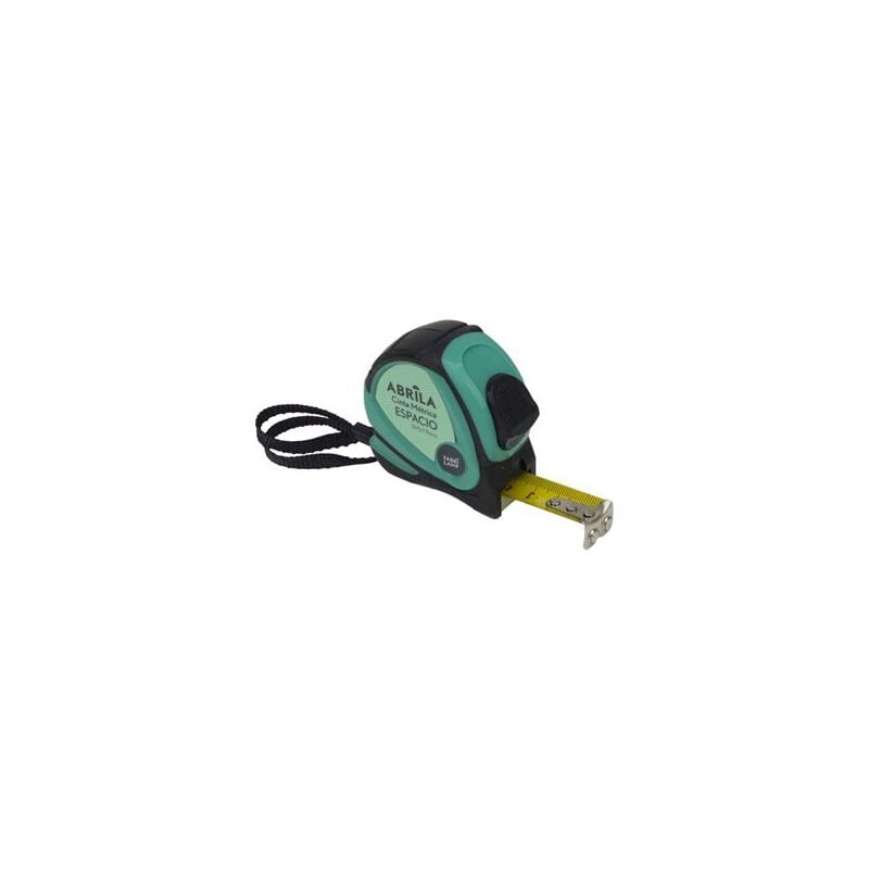 foto del prodotto nastro di misura 5mx19mm nero verde, clip, manico ad aggancio magnetico, bloccante ed ergonomico