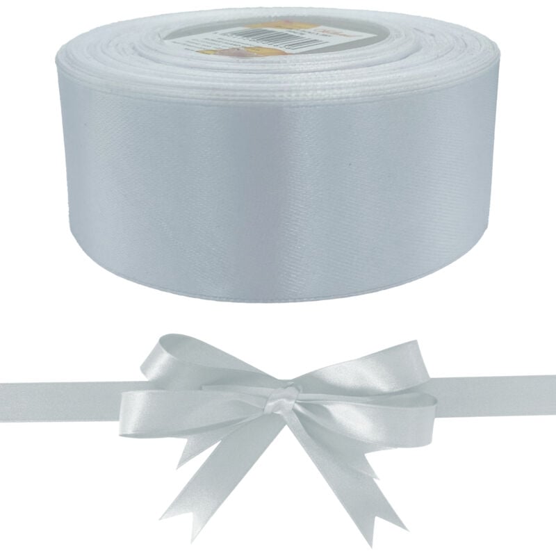 foto del prodotto nastro di raso 3,8 cm x 35y nastro decorativo bianco 32 m
