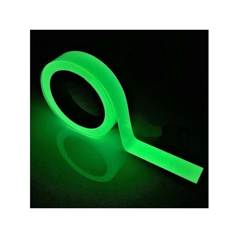 foto del prodotto nastro di sicurezza nastro fluorescente da 3 metri, colore verde, 2 cm