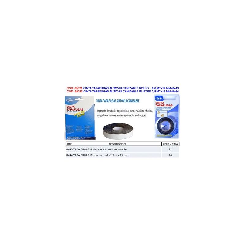 foto del prodotto nastro fermafughe autovulcanizzante 9 m x 19 mm 8443