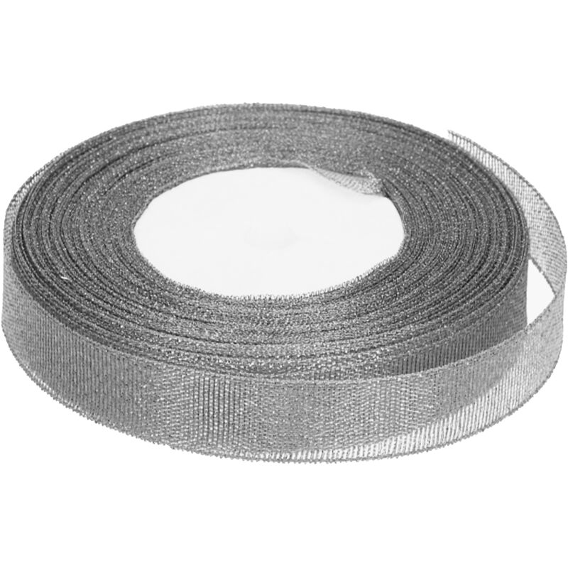 foto del prodotto nastro glitterato nastro lungo decorativo argento 1,5 cm x 22,5 m