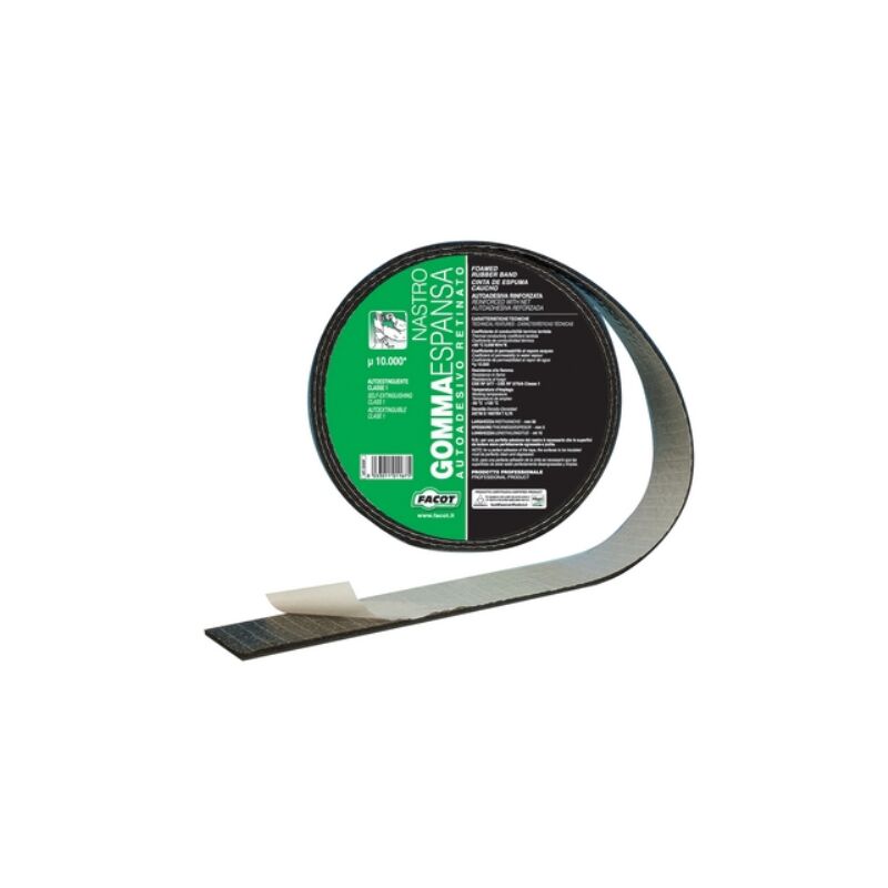 foto del prodotto nastro gomma espansa retinato h 50 mm x 10 m facot