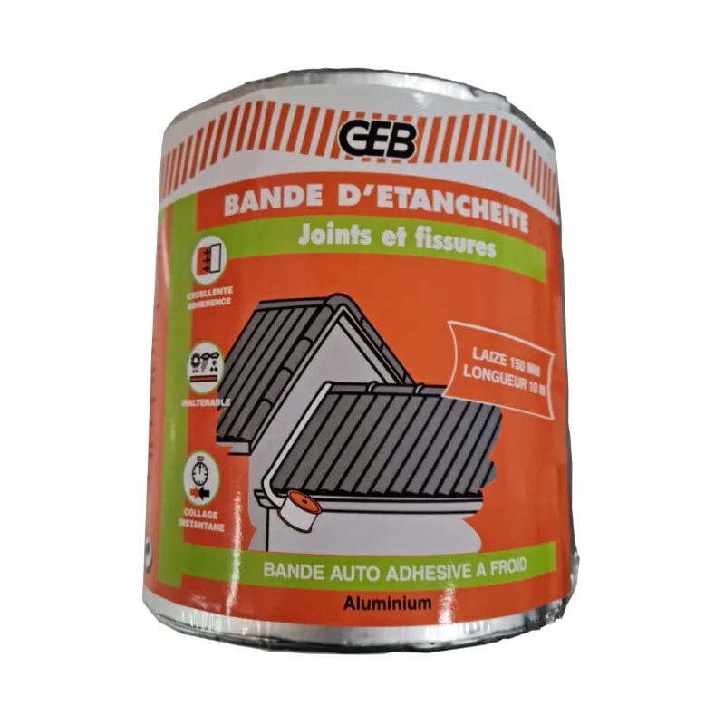 foto del prodotto nastro impermeabilizzante, rotolo 10m x 7.5cm, alluminio, autoadesivo