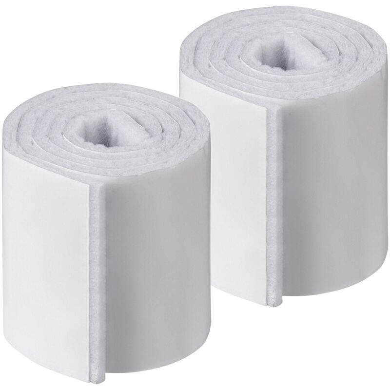 foto del prodotto nastro in feltro 0,5 m x 50 mm, autoadesivo, bianco, 2 pezzi, ritagliabile, protezione efficace dei vostri mobili nastro adesivo in feltro su