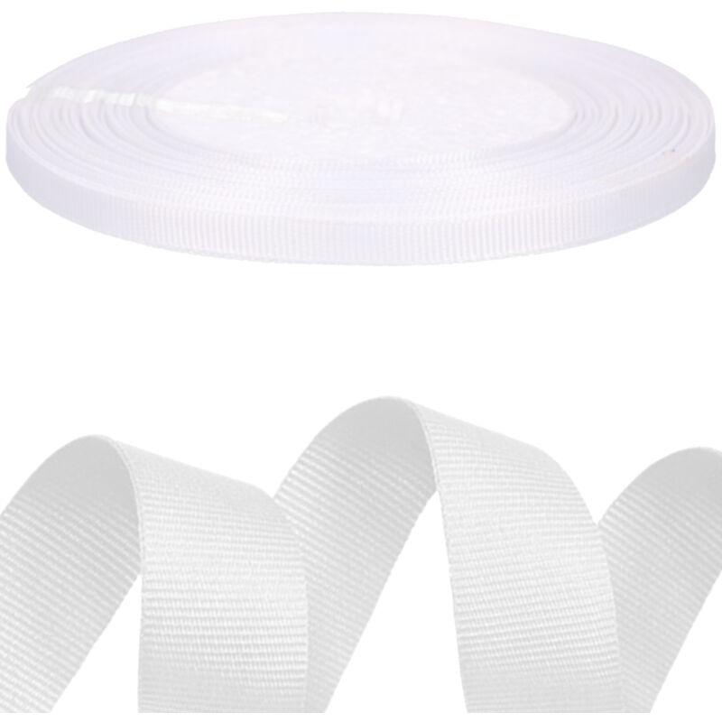 foto del prodotto nastro in gros grain 0,6 cm x 25y nastro decorativo decorativo bianco 23 m