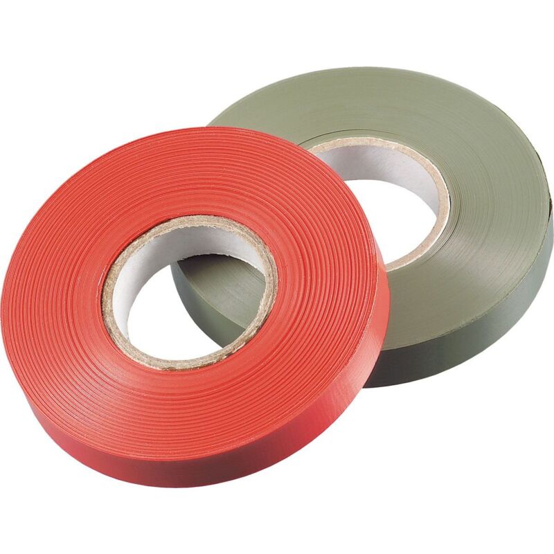 foto del prodotto nastro in pvc per legatrice 10 rotoli misure 0,10x40 m, colore verde oliva