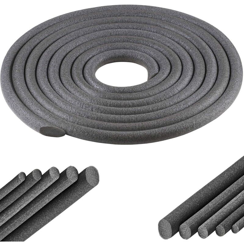 foto del prodotto nastro in schiuma pe isolante sigillante giunti guarnizione cordone riempi fughe tondo porta finestra isolamento acustico 10mm x 1 metro 
