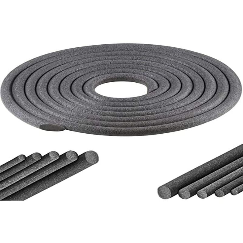 foto del prodotto nastro in schiuma pe isolante sigillante giunti guarnizione cordone riempi fughe tondo porta finestra isolamento acustico 20mm x 3 metro 