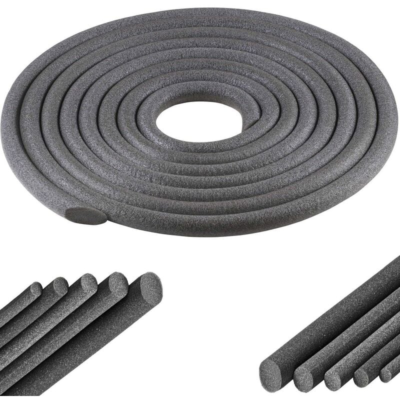foto del prodotto nastro in schiuma pe isolante sigillante giunti guarnizione cordone riempi fughe tondo porta finestra isolamento acustico 6mm x 1 metro 