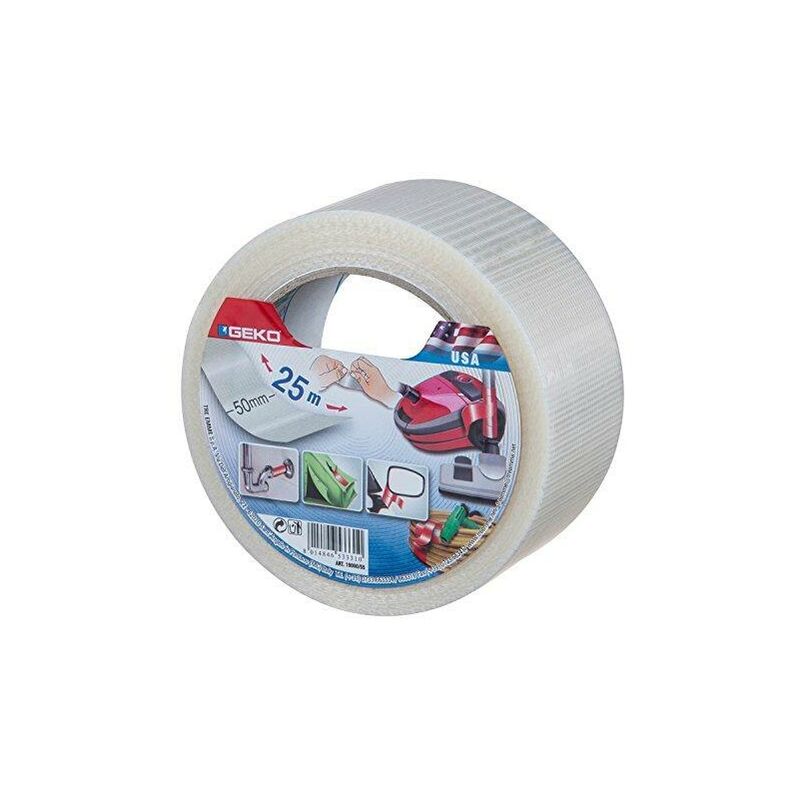 foto del prodotto nastro in tessuto trasparente mm 50 x 25 geko