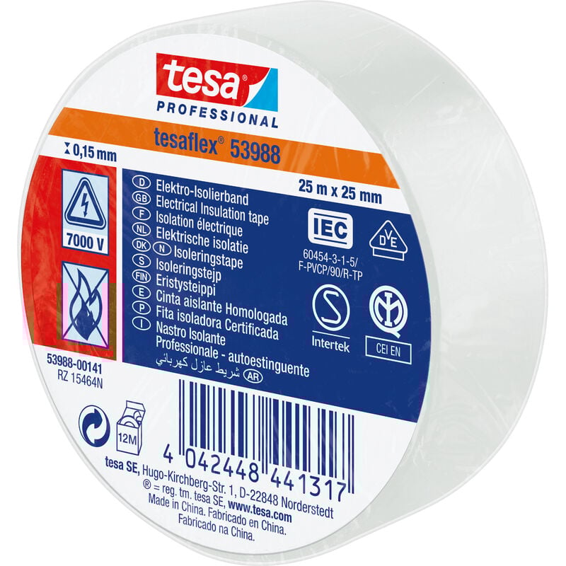 foto del prodotto nastro isolan.certificato bianco mm.25 mt.25 