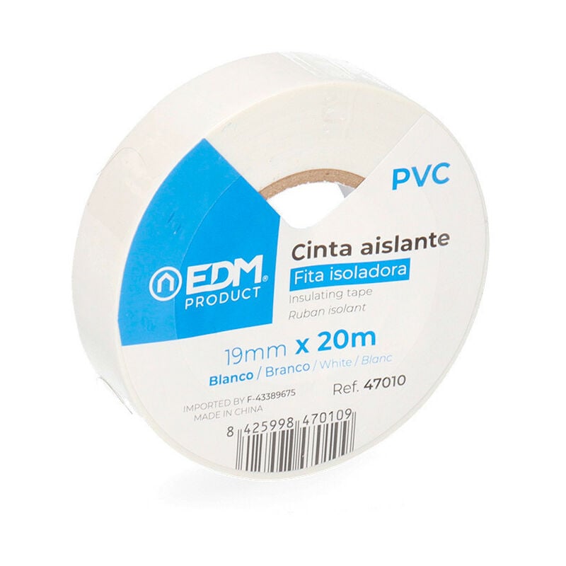 foto del prodotto nastro isolante bianco 20m x 19mm pvc di alta qualit resistente