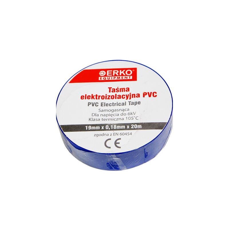 foto del prodotto nastro isolante elettrico blu 19 mm x 20 m i 8 pezzi i pvc per isolare i riparare e legare i naastro adesivo i per tensioni fino a 6 kv i elettrici