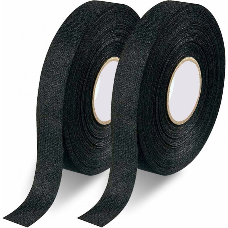 foto del prodotto nastro isolante elettrico in tessuto, confezione da 2, 15 m x 32 mm, resistente al calore, per cavi elettrici di auto e moto.