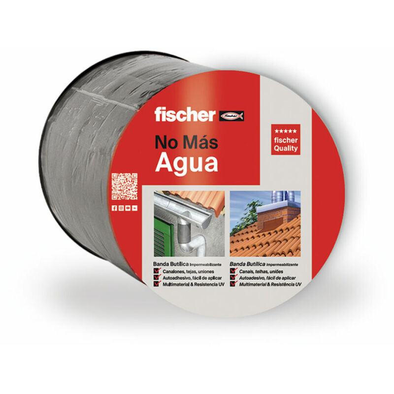 foto del prodotto nastro isolante fischer 10 m x 10 cm grigio